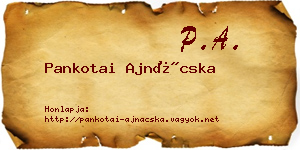Pankotai Ajnácska névjegykártya